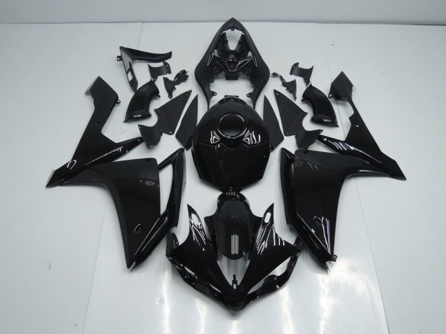 07-08 Glossy Black Yamaha YZF R1 Motorcycle Fairings 07-08 Glossy Black Yamaha YZF R1 Motorcycle Fairings