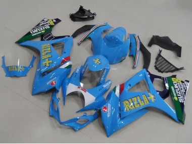 07-08 Light Blue Rizla Suzuki GSXR 1000 Motorcycle Fairings