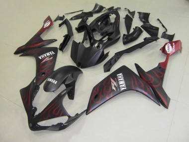 07-08 Matte Red Flame Yamaha YZF R1 Motorcycle Fairings