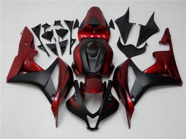 07-08 Red Black Honda CBR600RR Motorcycle Fairing