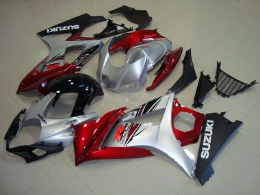 07-08 Red Black Silver Suzuki GSXR 1000 Motorcycle Fairings