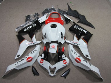 07-08 Red White Black Konica Minolta MAPEI Honda CBR600RR Motorcycle Fairings