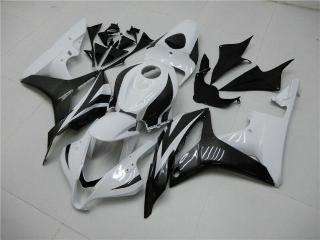 07-08 White Black Honda CBR600RR Motorcycle Fairing