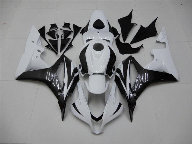07-08 White Black Honda CBR600RR Motorcycle Fairing