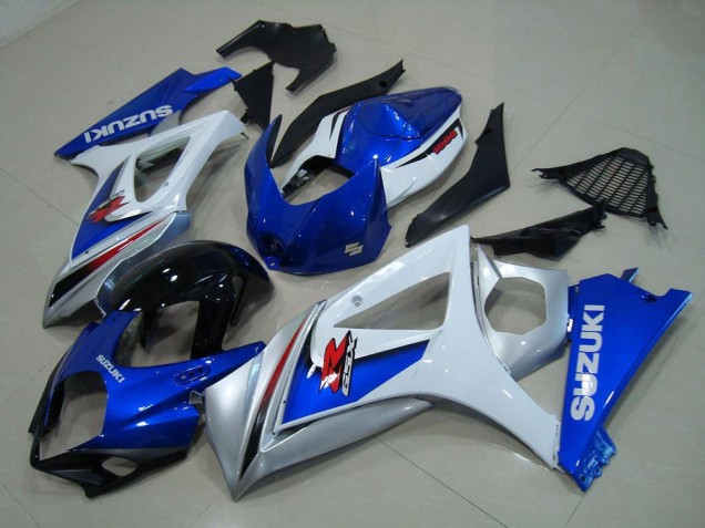 07-08 White Blue Suzuki GSXR 1000 Motorcycle Fairings 07-08 White Blue Suzuki GSXR 1000 Motorcycle Fairings