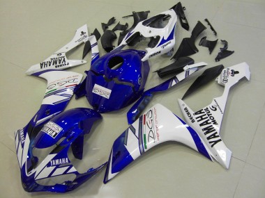 07-08 White Blue Tri Colour Yamaha YZF R1 Motorcycle Fairings