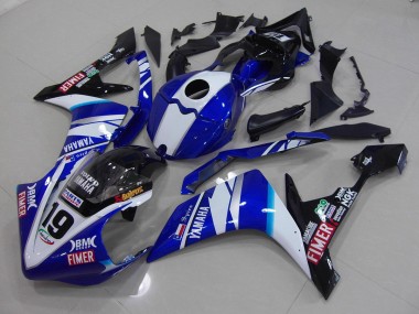 07-08 White Blue Yamaha YZF R1 Motorcycle Fairings