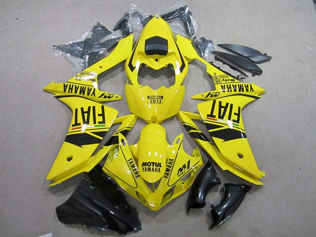 07-08 Yellow Black Motul Fiat Yamaha YZF R1 Motorcycle Fairings 07-08 Yellow Black Motul Fiat Yamaha YZF R1 Motorcycle Fairings