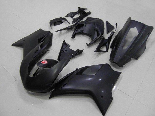 07-14 Matte Black Racing Verision Ducati 848 1098 1198 Motorcycle Fairings 07-14 Matte Black Racing Verision Ducati 848 1098 1198 Motorcycle Fairings