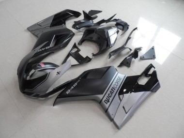 07-14 Matte Black Silver OEM Style Ducati 848 1098 1198 Motorcycle Fairings
