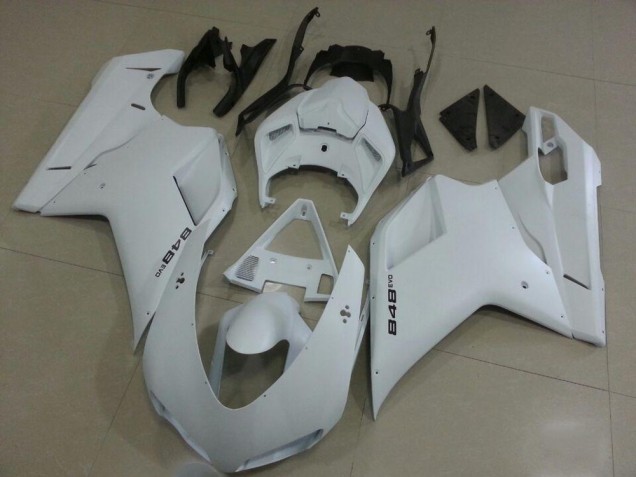 07-14 Matte White Ducati 848 1098 1198 Motorcycle Fairings 07-14 Matte White Ducati 848 1098 1198 Motorcycle Fairings