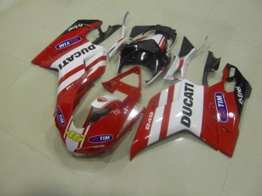 07-14 Red 46 Ducati 848 1098 1198 Motorcycle Fairings