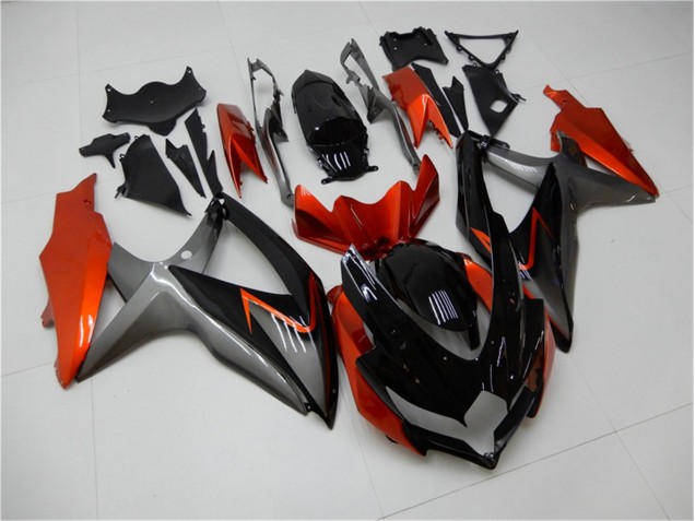 08-10 Black Orange Grey Suzuki GSXR 600/750 Motorcycle Fairings 08-10 Black Orange Grey Suzuki GSXR 600/750 Motorcycle Fairings
