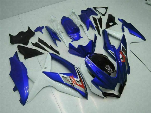 08-10 Blue White Suzuki GSXR 600/750 Motorcycle Fairing Kits 08-10 Blue White Suzuki GSXR 600/750 Motorcycle Fairing Kits