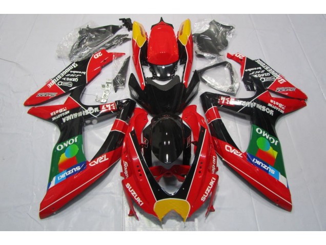 08-10 Red Black Jomo Suzuki GSXR 600 Motorcycle Fairings 08-10 Red Black Jomo Suzuki GSXR 600 Motorcycle Fairings