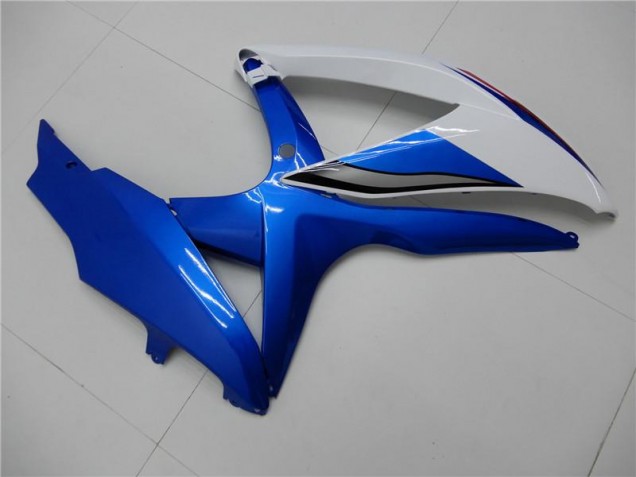 08-10 White Blue Suzuki GSXR 600/750 Motorcycle Fairing 08-10 White Blue Suzuki GSXR 600/750 Motorcycle Fairing