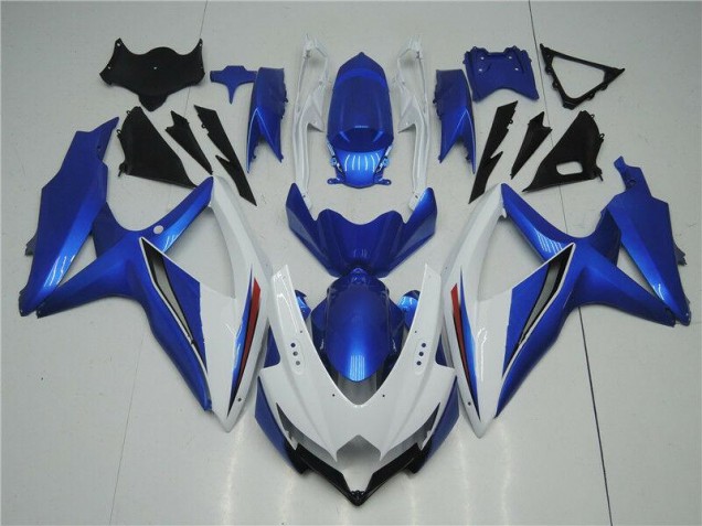 08-10 White Blue Suzuki GSXR 600/750 Motorcycle Fairing 08-10 White Blue Suzuki GSXR 600/750 Motorcycle Fairing