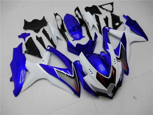 08-10 White Blue Suzuki GSXR 600/750 Motorcycle Fairings 08-10 White Blue Suzuki GSXR 600/750 Motorcycle Fairings
