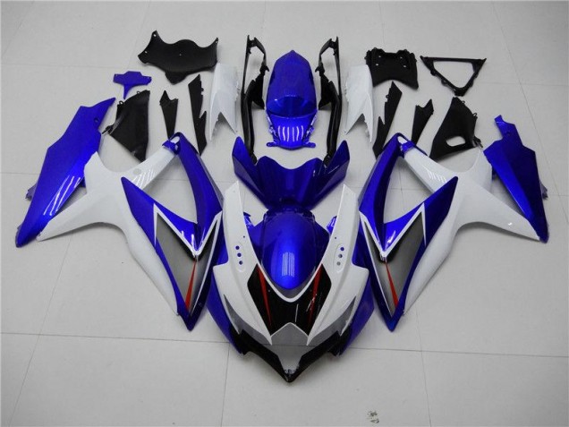 08-10 White Blue Suzuki GSXR 600/750 Motorcycle Fairings 08-10 White Blue Suzuki GSXR 600/750 Motorcycle Fairings