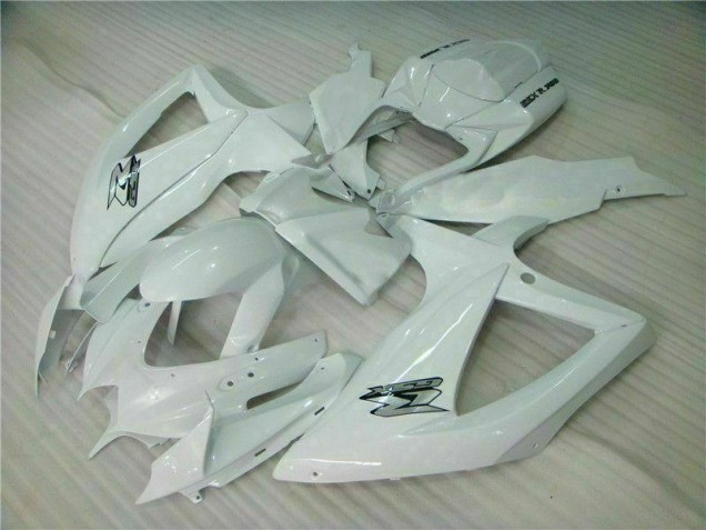 08-10 White Suzuki GSXR 600/750 Motorcycle Fairing 08-10 White Suzuki GSXR 600/750 Motorcycle Fairing