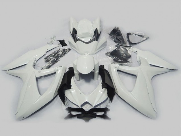 08-10 White Suzuki GSXR 750 Motorcycle Fairings 08-10 White Suzuki GSXR 750 Motorcycle Fairings