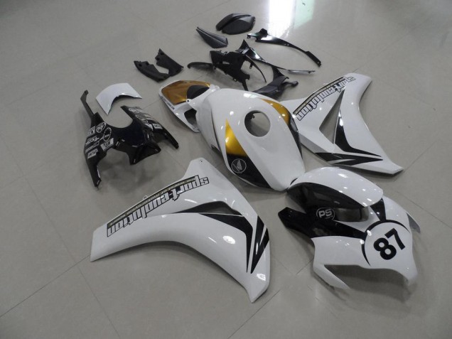08-11 Black and White and Gold Honda CBR1000RR Motorcycle Fairings 08-11 Black and White and Gold Honda CBR1000RR Motorcycle Fairings