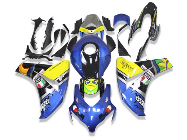 08-11 Blue Shark Honda CBR1000RR Motorcycle Fairings 08-11 Blue Shark Honda CBR1000RR Motorcycle Fairings