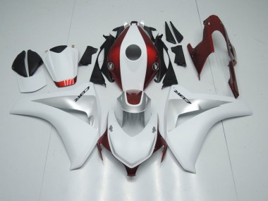 08-11 Candy Red White and Silver Honda CBR1000RR Motorcycle Fairings