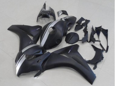 08-11 Matte Black and Silver Honda CBR1000RR Motorcycle Fairings