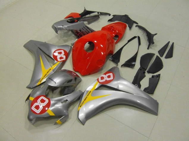 08-11 Silver Red 8 Honda CBR1000RR Motorcycle Fairings 08-11 Silver Red 8 Honda CBR1000RR Motorcycle Fairings