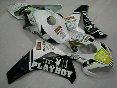 08-11 White Black Playboy Honda CBR1000RR Motorcycle Fairings
