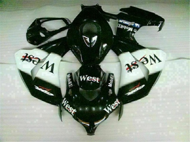 08-11 White Black West Honda CBR1000RR Motorcycle Fairings