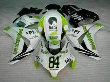 08-11 White Green Hannspree 84 Honda CBR1000RR Motorcycle Fairings