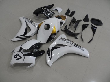08-11 White and Black 87 Honda CBR1000RR Motorcycle Fairings