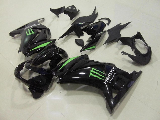08-12 Black Green Monster Energy Kawasaki ZX250R Motorcycle Fairings 08-12 Black Green Monster Energy Kawasaki ZX250R Motorcycle Fairings