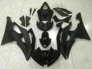 08-16 Black Yamaha YZF R6 ABS Motorcycle Fairings