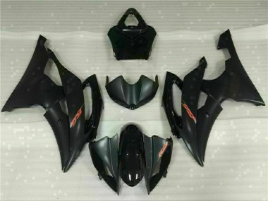 08-16 Black Yamaha YZF R6 Motorcycle Fairing Kits & Plastic