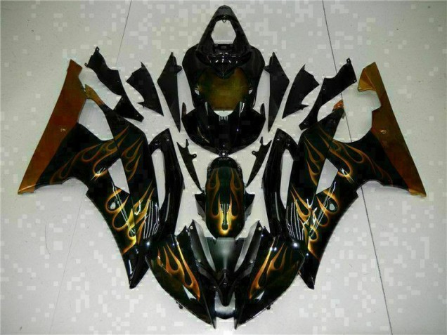 08-16 Black Yamaha YZF R6 Motorcycle Fairing 08-16 Black Yamaha YZF R6 Motorcycle Fairing