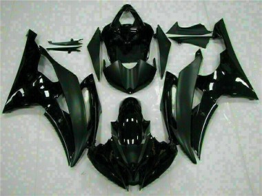 08-16 Black Yamaha YZF R6 Motorcycle Fairings