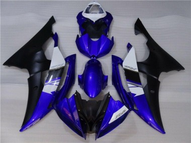 08-16 Blue Black Yamaha YZF R6 Motorcycle Fairing