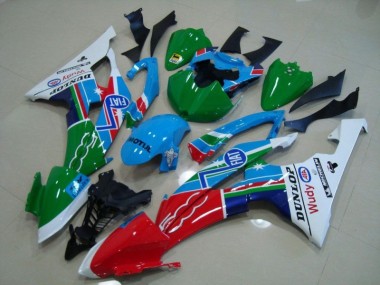 08-16 Blue White Fiat Green Red Wudy Motul Dunlop Yamaha YZF R6 Motorcycle Fairings