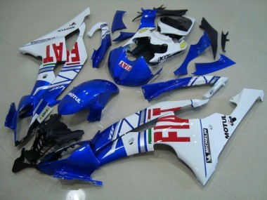 08-16 Blue White Red Fiat Yamaha YZF R6 Motorcycle Fairings