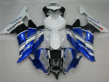 08-16 Blue White Yamaha YZF R6 Motorcycle Fairings