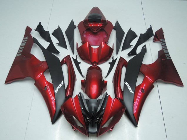08-16 Candy Red and Black Yamaha YZF R6 Motorcycle Fairings 08-16 Candy Red and Black Yamaha YZF R6 Motorcycle Fairings