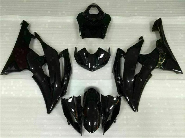 08-16 Glossy Black Yamaha YZF R6 Motorcycle Fairings 08-16 Glossy Black Yamaha YZF R6 Motorcycle Fairings