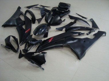 08-16 Matte Black Glossy Black Yamaha YZF R6 Motorcycle Fairings