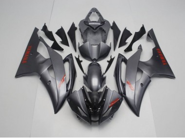 08-16 Matte Black Grey Yamaha YZF R6 Motorcycle Fairings