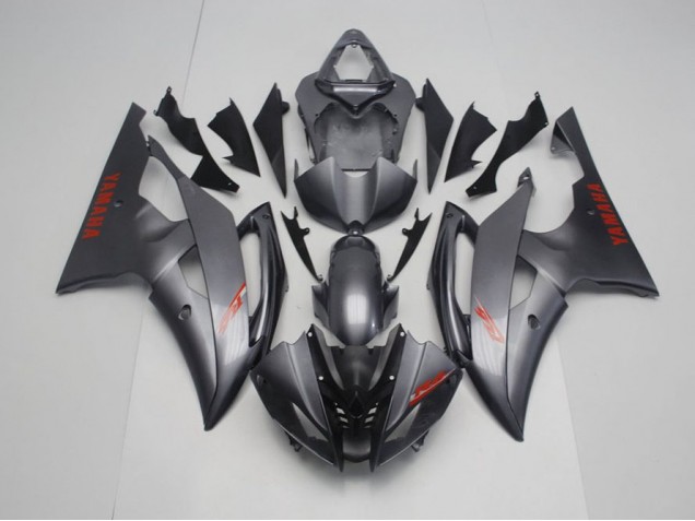 08-16 Matte Black Grey Yamaha YZF R6 Motorcycle Fairings 08-16 Matte Black Grey Yamaha YZF R6 Motorcycle Fairings