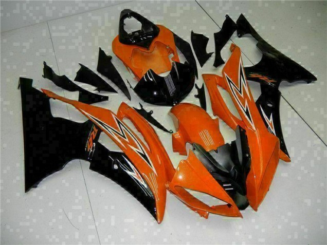 08-16 Orange Black Yamaha YZF R6 Motorcycle Fairings 08-16 Orange Black Yamaha YZF R6 Motorcycle Fairings