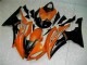 08-16 Orange Black Yamaha YZF R6 Motorcycle Fairings 08-16 Orange Black Yamaha YZF R6 Motorcycle Fairings